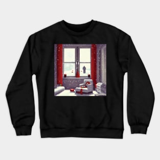 Merry Red Christmas Introverting Snow and Winter Crewneck Sweatshirt